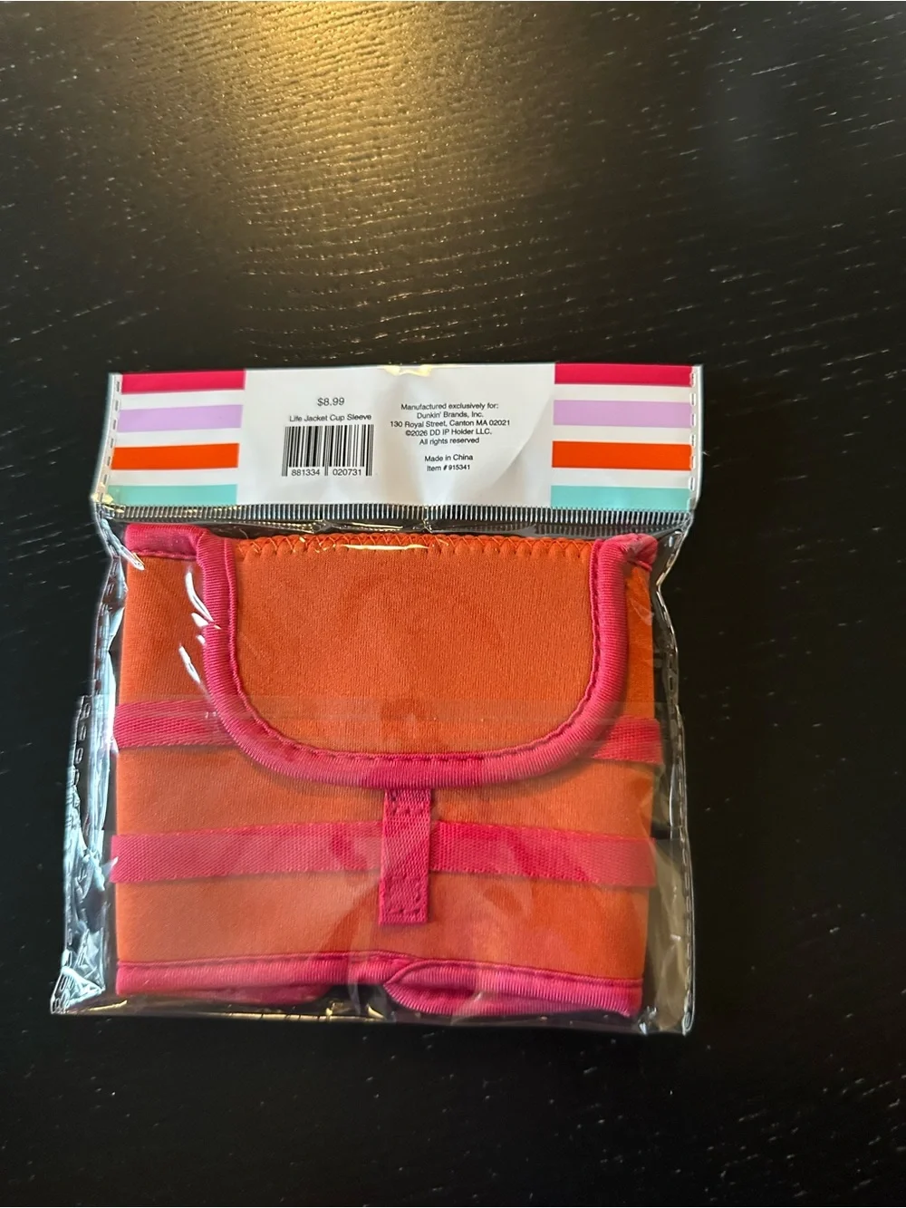 Orange & Pink Life Jacket Cup Sleeve
